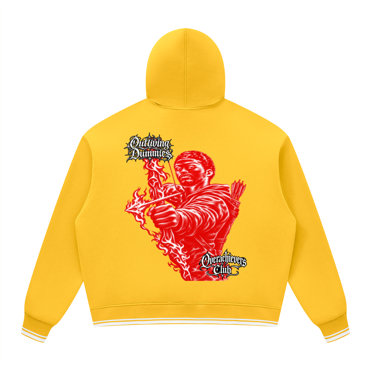 Overachievers Club' Oversized Color Block Fleece Hoodie