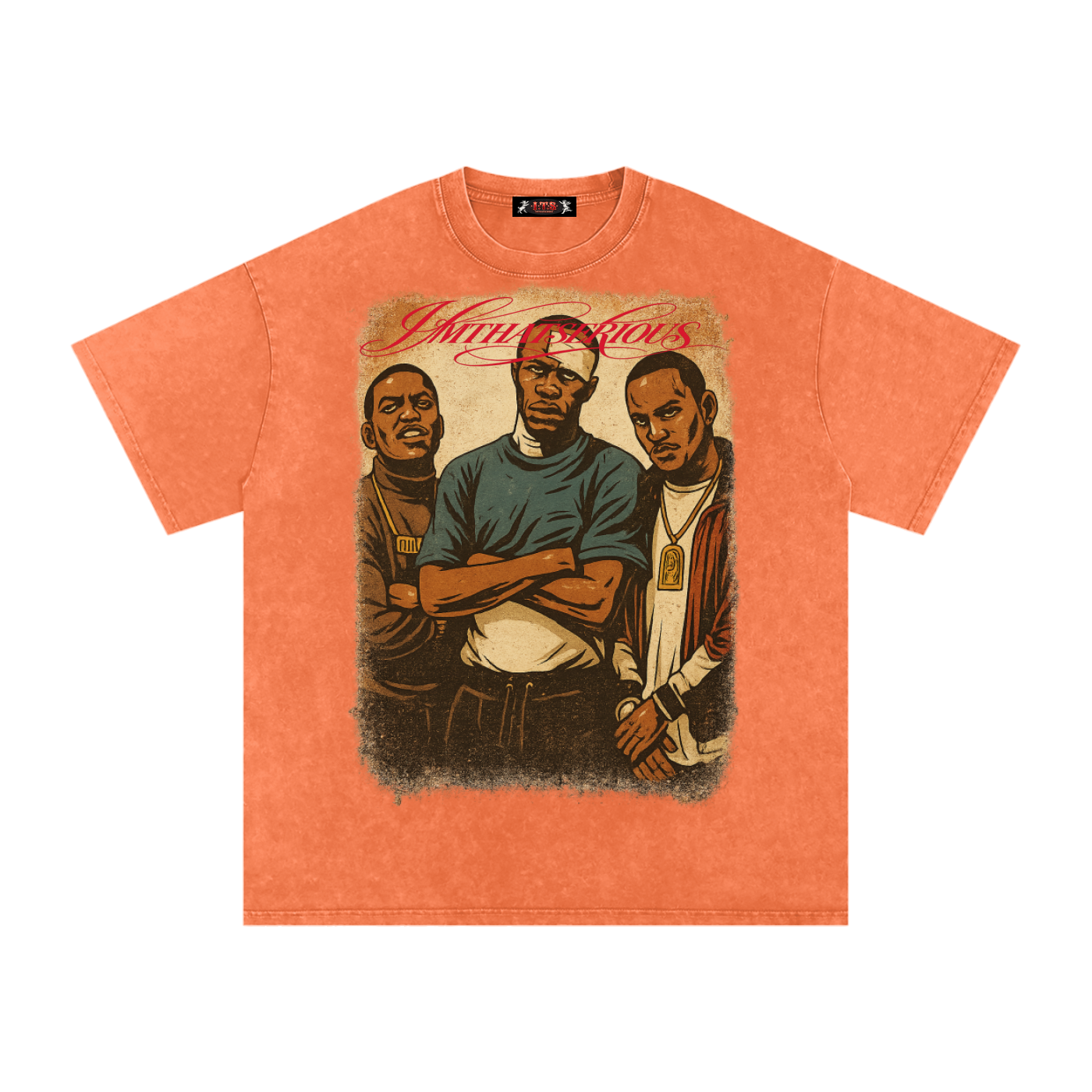 Snow Washed Oversized Cotton T-Shirt
