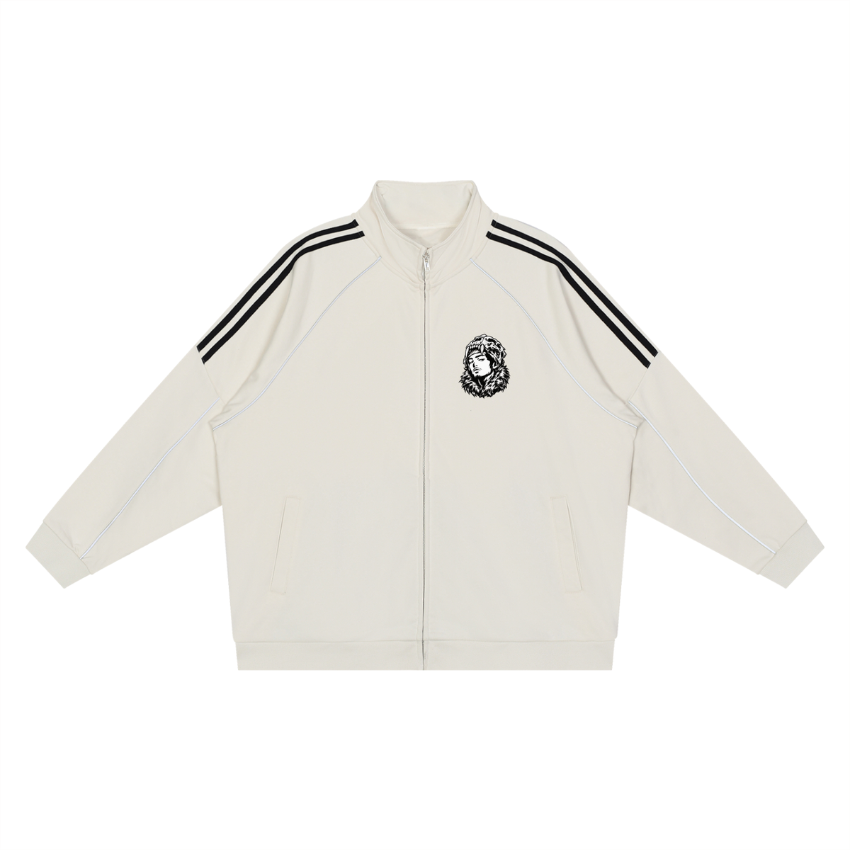 Overachievers Club' Reflection Striped Raglan Jacket & Sweatpants