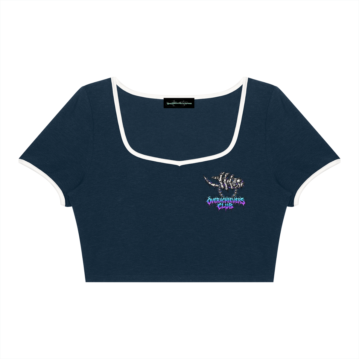 Overachievers Club' Women's Ringer Crop T-Shirt