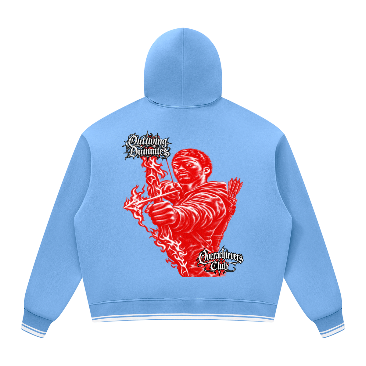 Overachievers Club' Oversized Color Block Fleece Hoodie