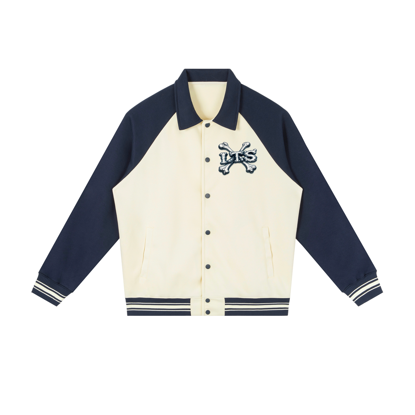 Bones' Contrast Sleeve Baseball Jacket Fit