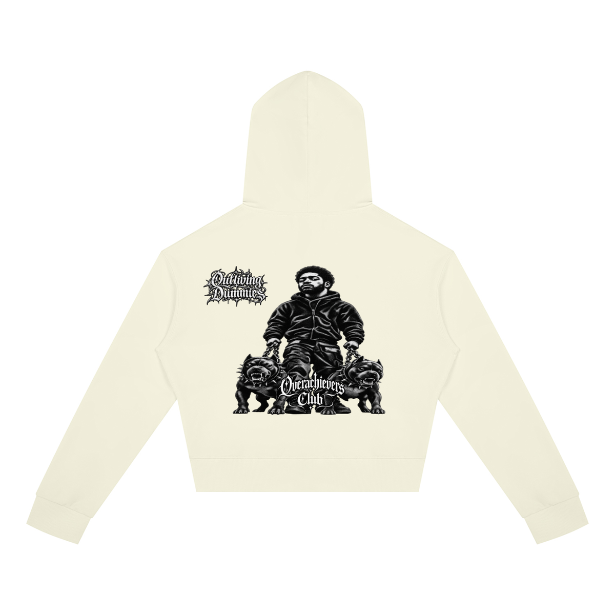 Overachievers Club' Women's Crop Full Zip Hoodie
