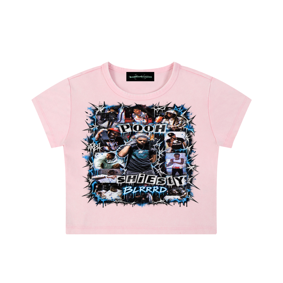 Shiesty' Snow Washed Crop Top