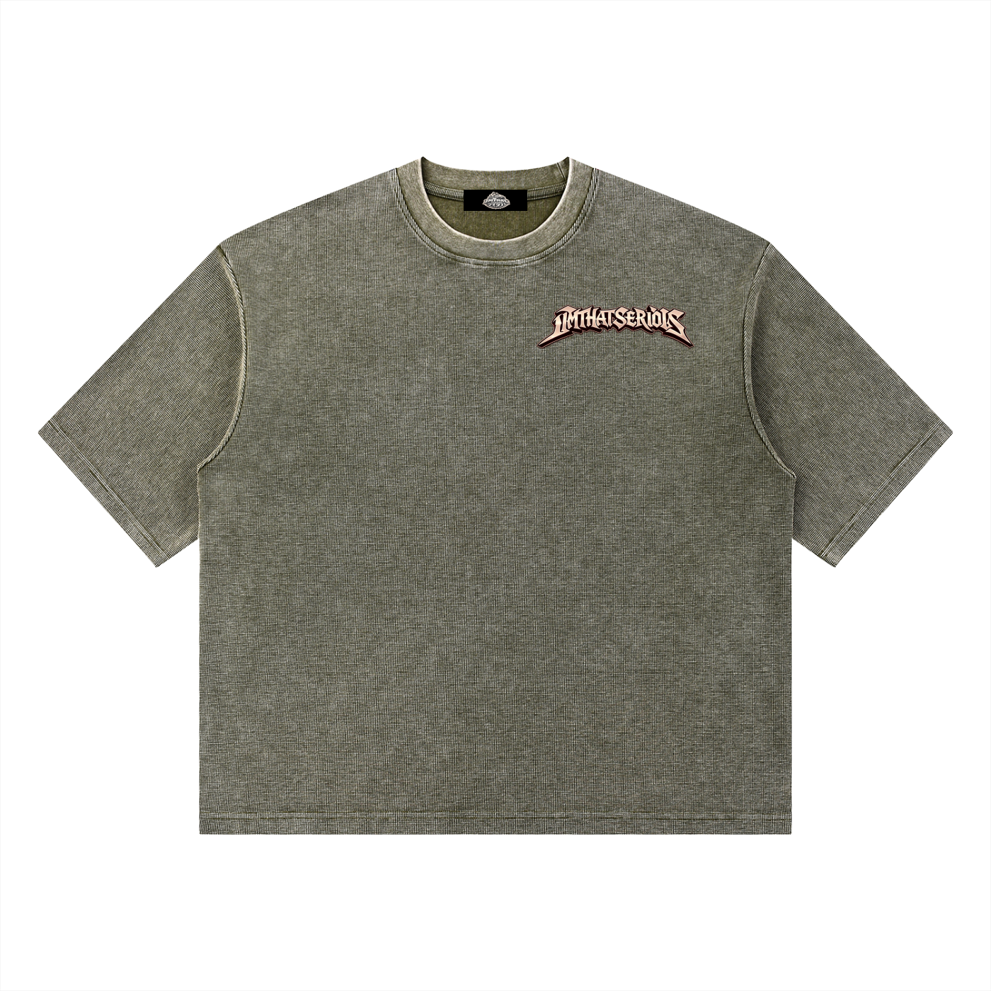 Unisex Mineral Wash Waffle Boxy T-Shirt