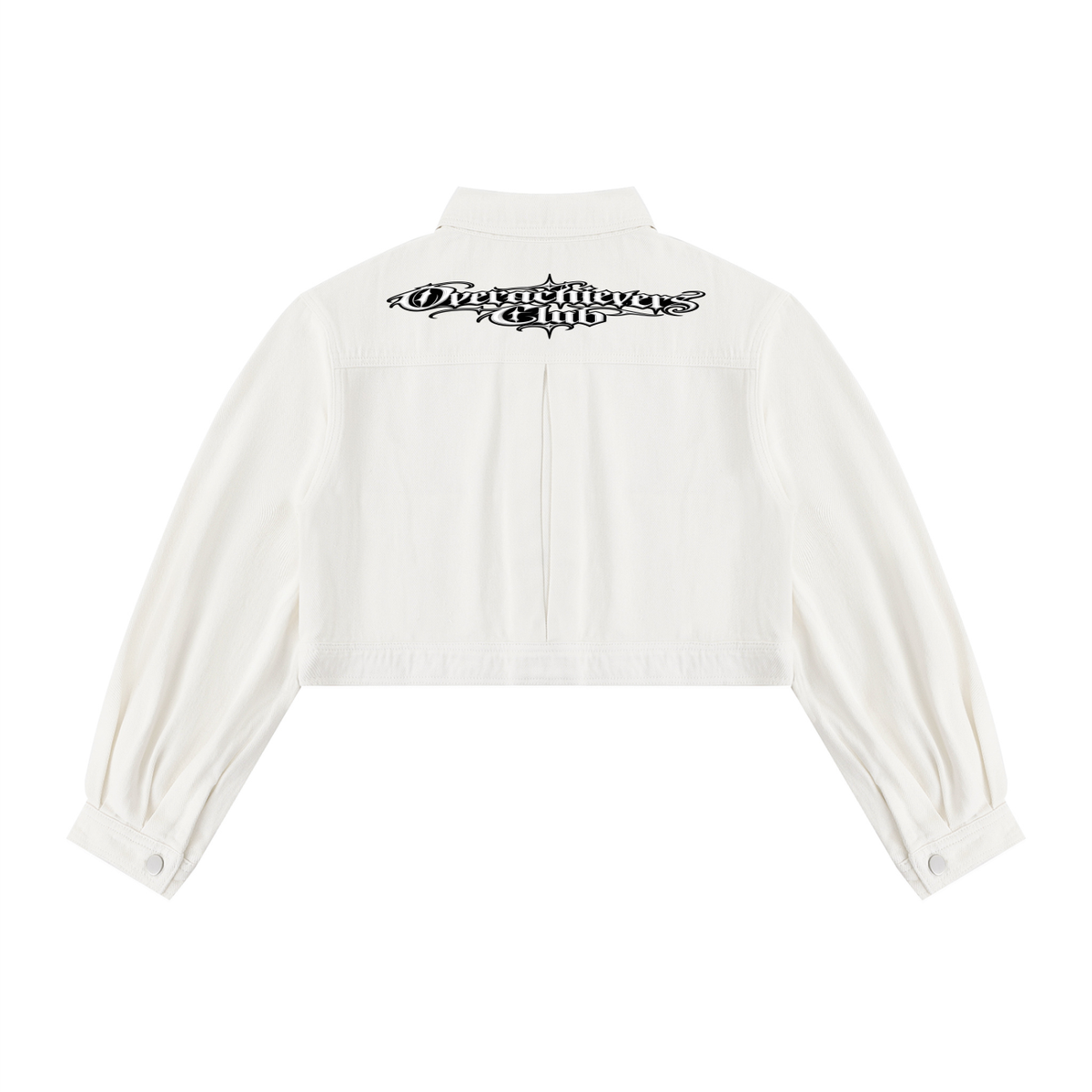 Overachievers Club' Women’s Crop Denim Jacket
