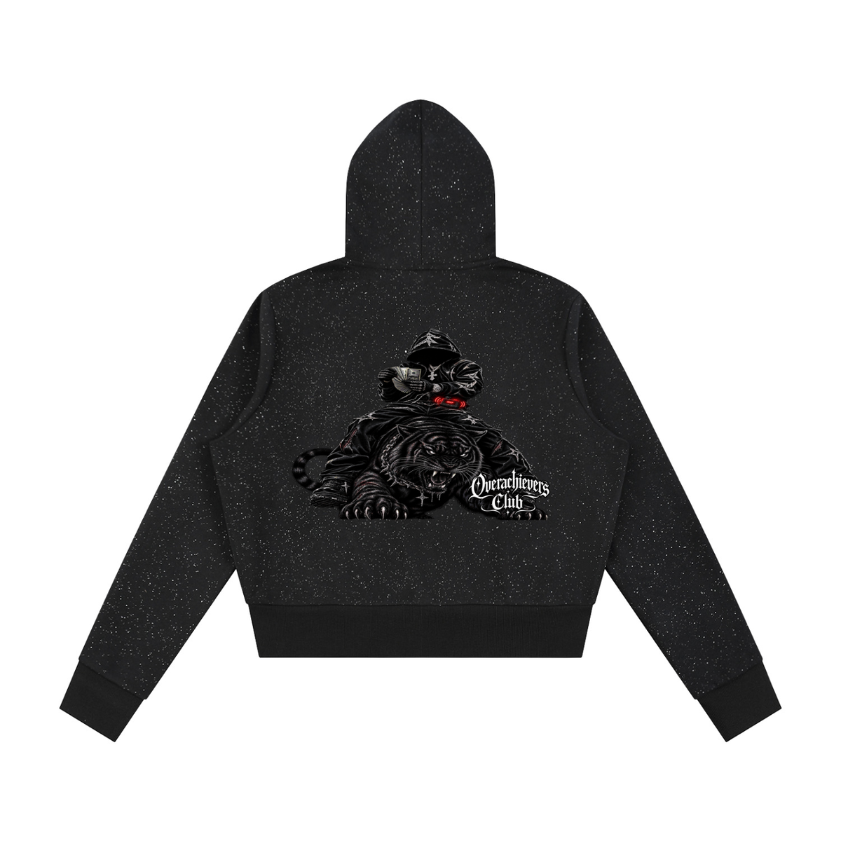 Overachievers Club' Women's Sparkles Fleece Full Zip Hoodie