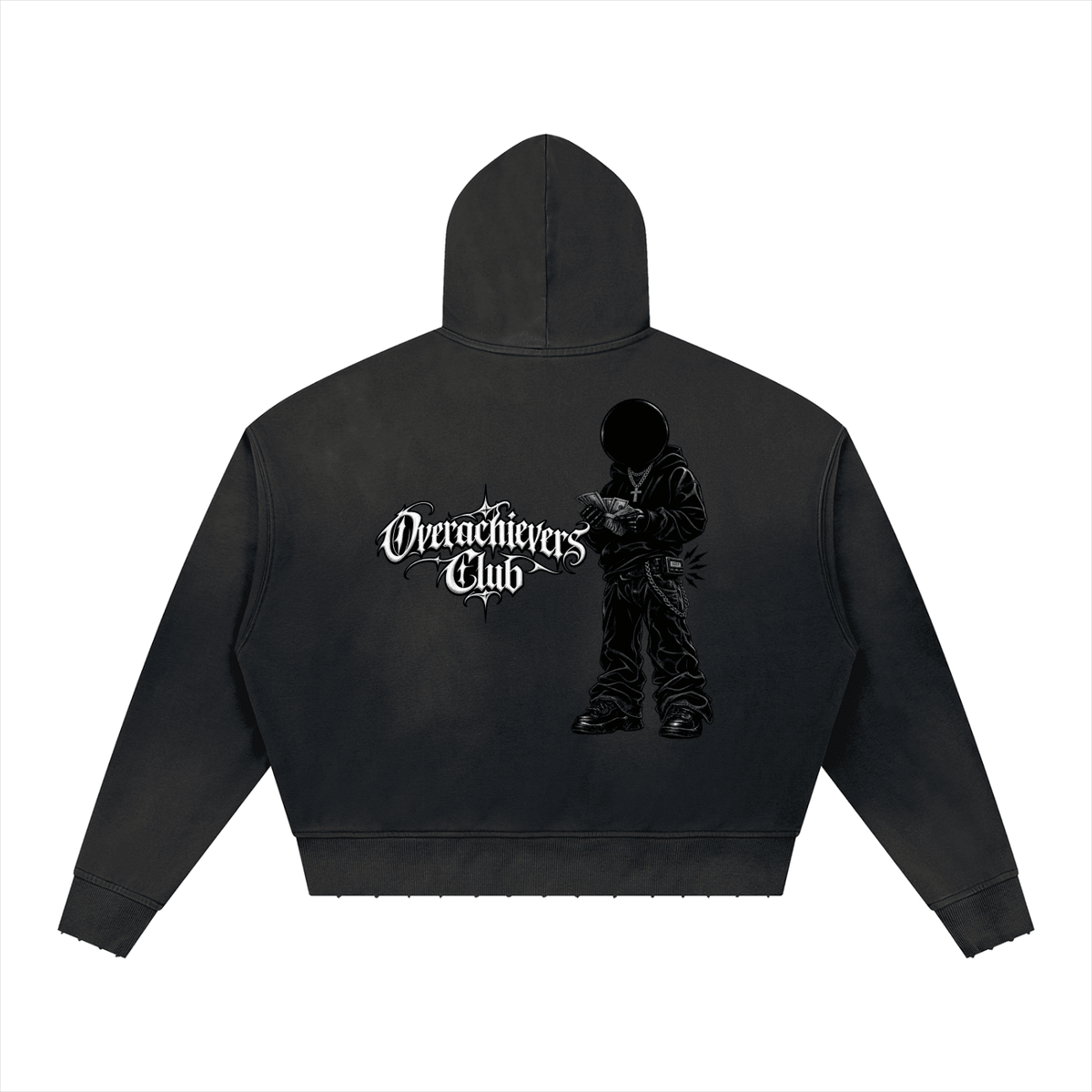 Overachievers Club' Sunfade Distressed Boxy Hoodie - ImThatSerious