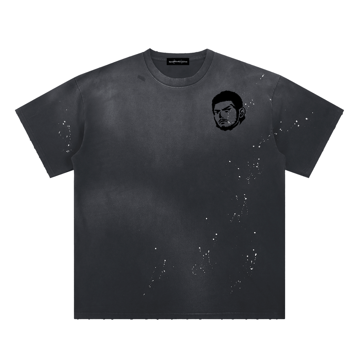 Overachievers Club' Hand-Frayed Sunfade Paint Splatter T-Shirt - ImThatSerious
