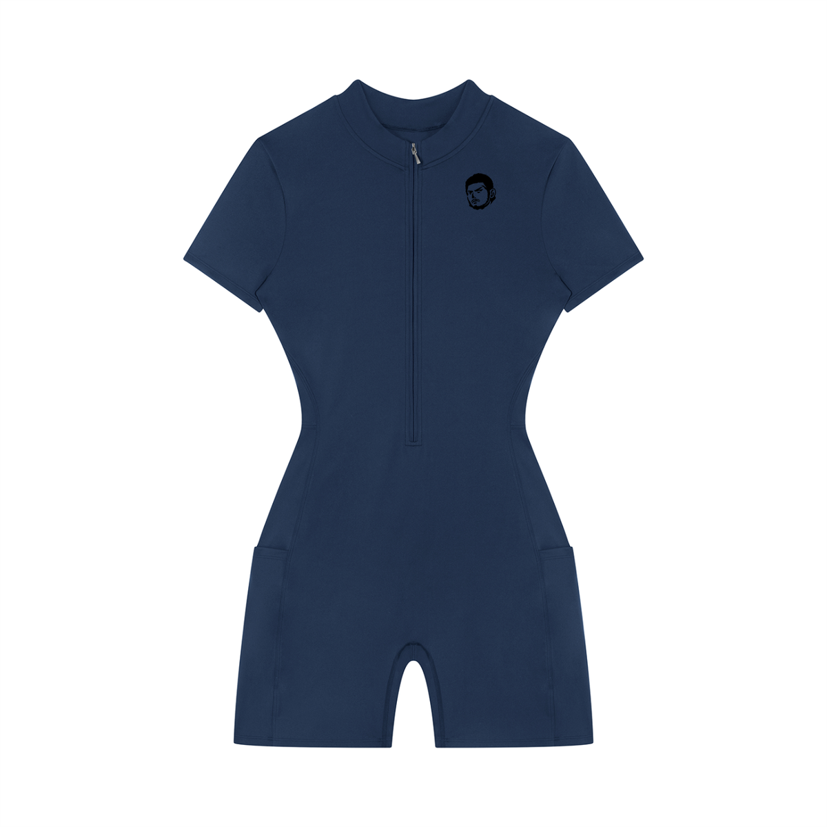 Overachievers Club' Women's Quarter-Zip Short Sleeve Romper