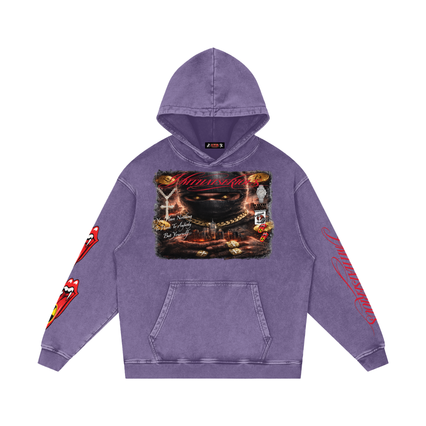 Snow Washed Loose Cotton Hoodie