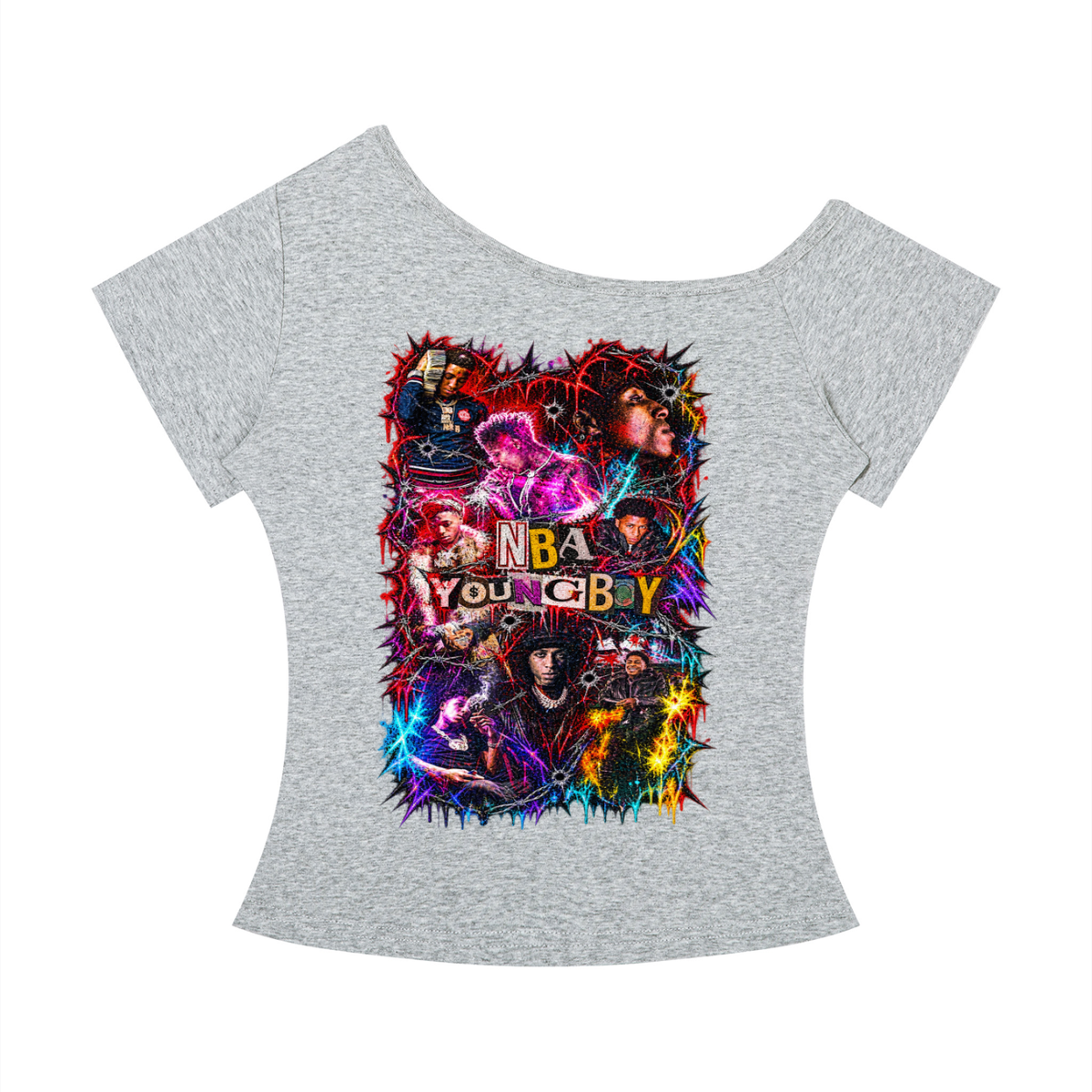 Youngboy' Women’s Off-the-Shoulder T-Shirt