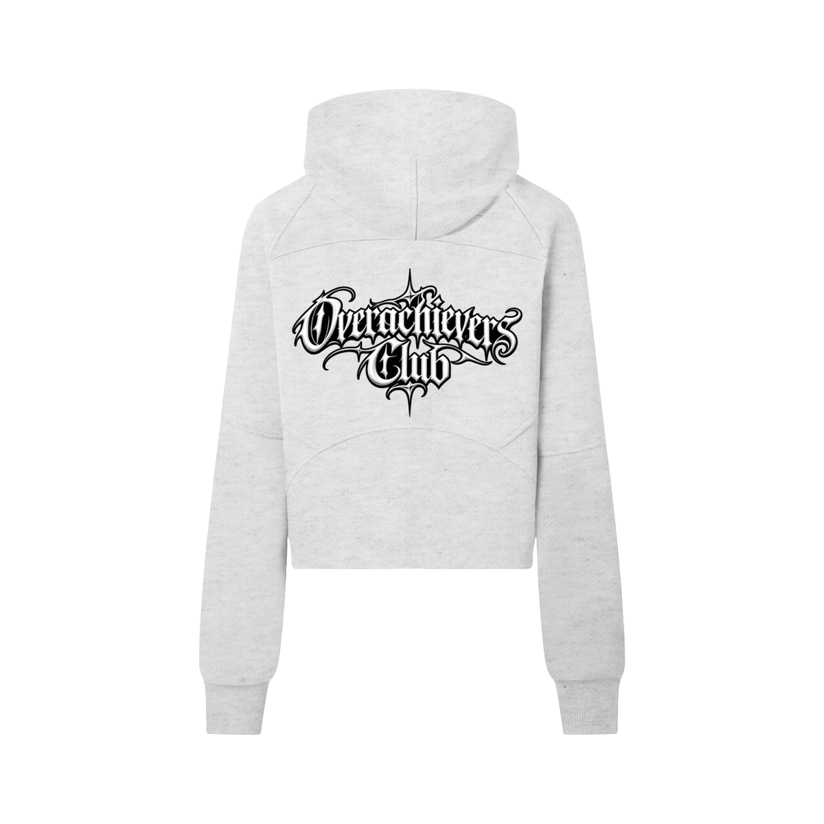 Overachievers Club' Cropped Half-Zip Hoodie