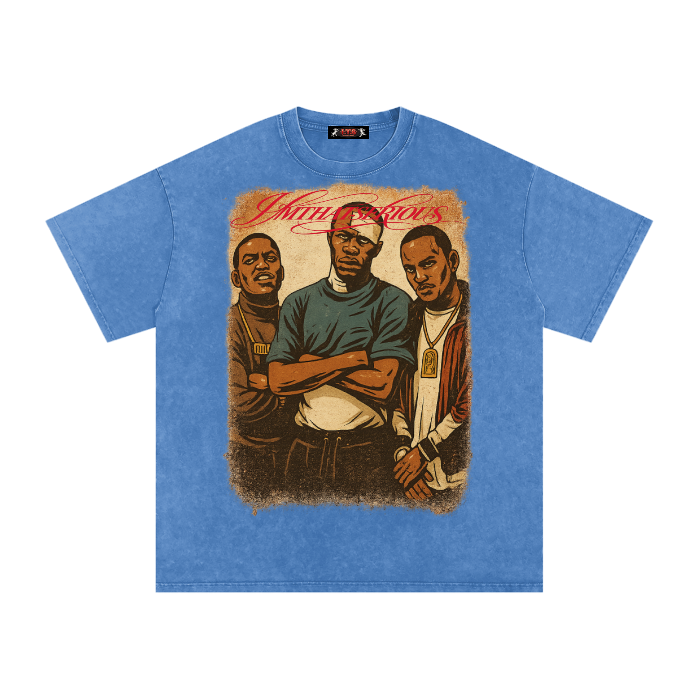 Snow Washed Oversized Cotton T-Shirt