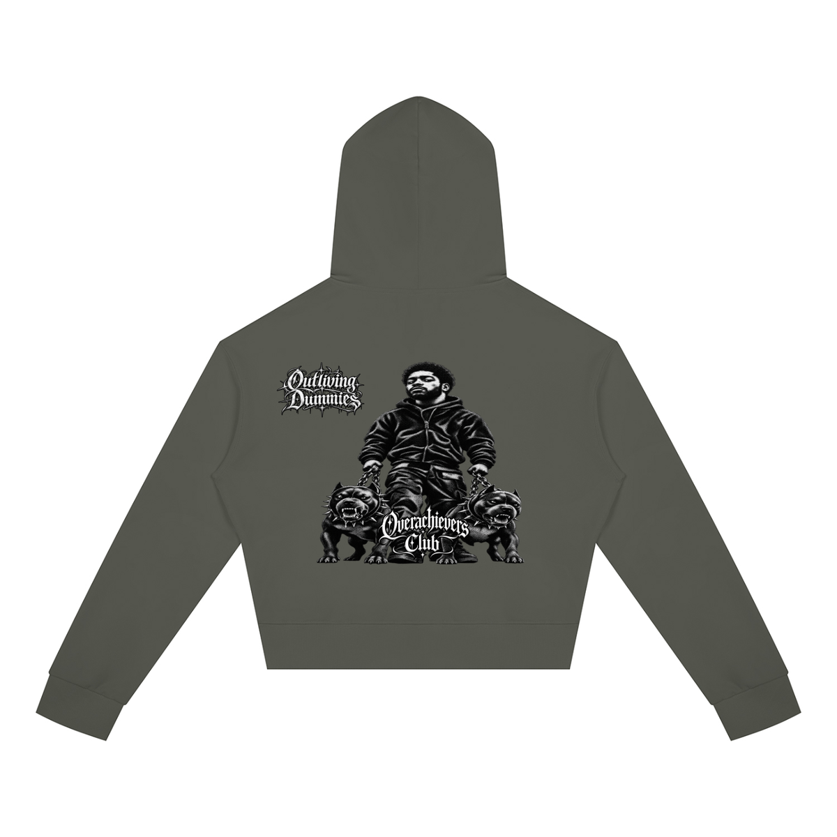 Overachievers Club' Women's Crop Full Zip Hoodie