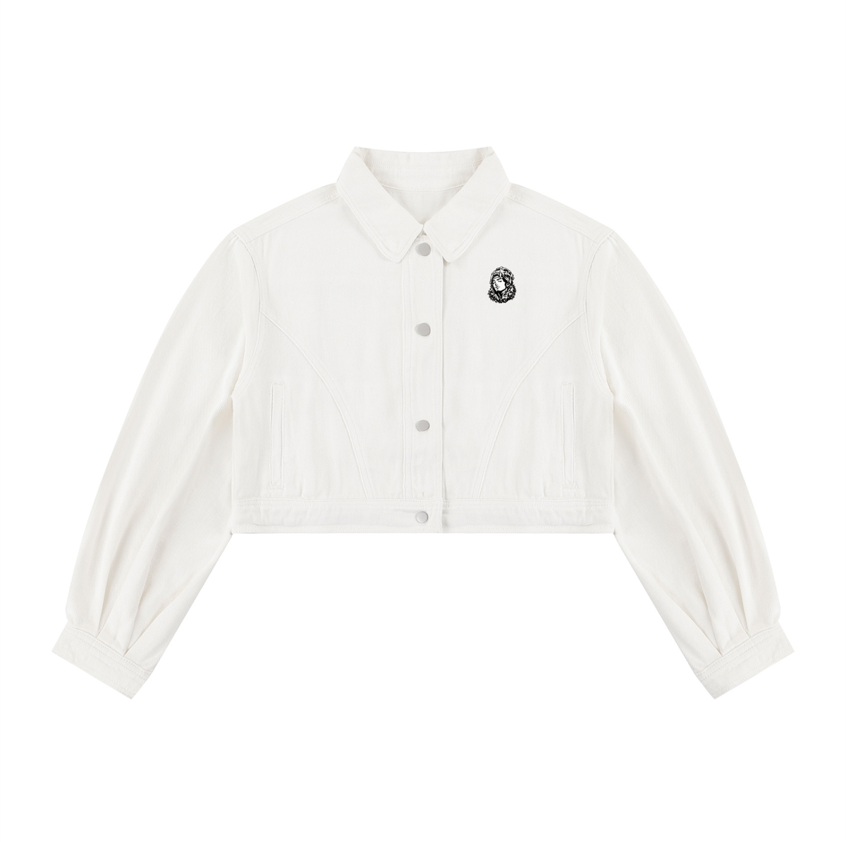 Overachievers Club' Women’s Crop Denim Jacket
